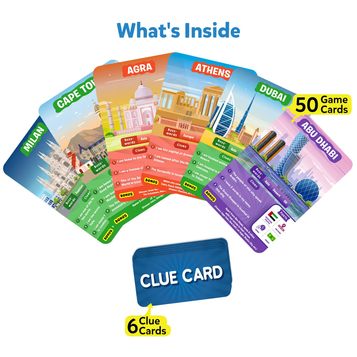 Guess in 10: Cities Around The World | Trivia card game (ages 8+) –  Skillmatics