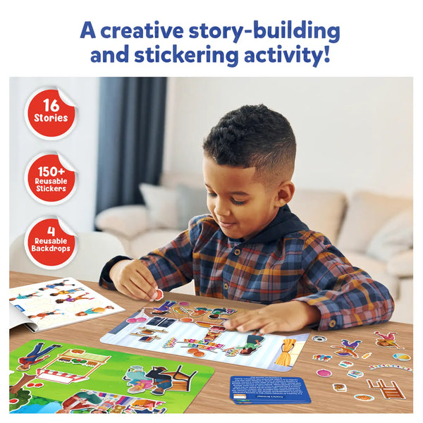 Sticker Stories - Adventures Around Town | Creative Storytelling Kit (ages 3-7)