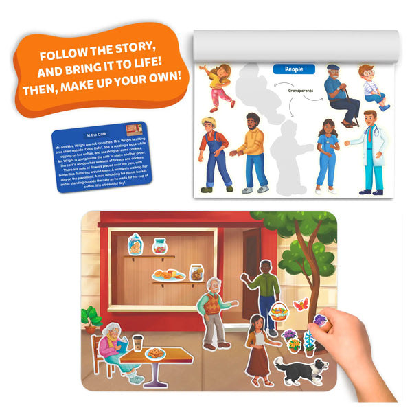 Sticker Stories - Adventures Around Town | Creative Storytelling Kit (ages 3-7)