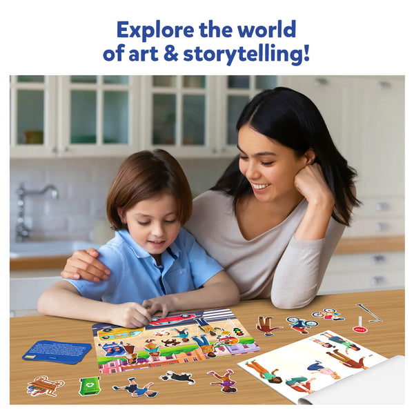 Sticker Stories - Adventures Around Town | Creative Storytelling Kit (ages 3-7)