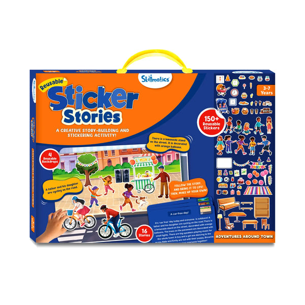 Sticker Stories - Adventures Around Town | Creative Storytelling Kit (ages 3-7)