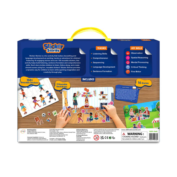 Sticker Stories - Adventures Around Town | Creative Storytelling Kit (ages 3-7)