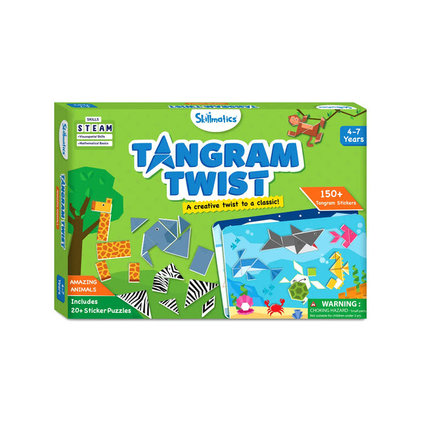 Tangram Twist - Amazing Animals | No Mess Sticker Art (ages 4-7)