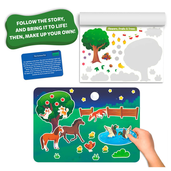 Sticker Stories - Animals Adventures | Creative Storytelling Kit (ages 3-7)