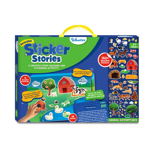 Sticker Stories - Animals Adventures | Creative Storytelling Kit (ages 3-7)