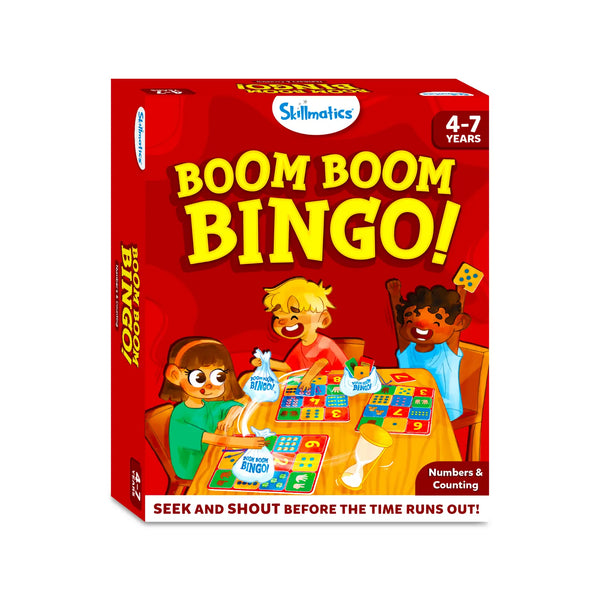 Boom Boom Bingo! Board Game: Numbers & Counting (ages 4-7)