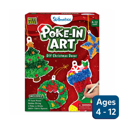 Poke-in Art: DIY Christmas Decor | No Mess Art for Kids (ages 4-9)