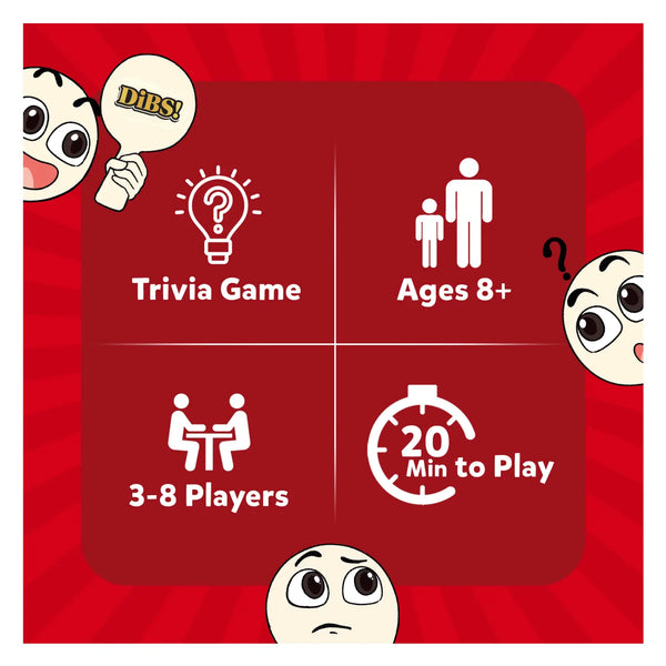 Dibs | Exciting Trivia Card Game (ages 8+)