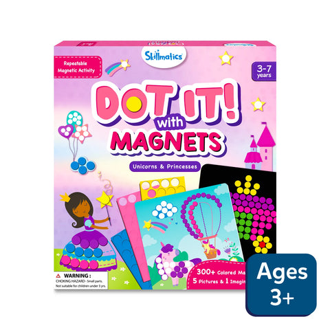 Dot It with Magnets - Unicorns & Princesses | Repeatable Magnetic Art Activity (ages 3-7)