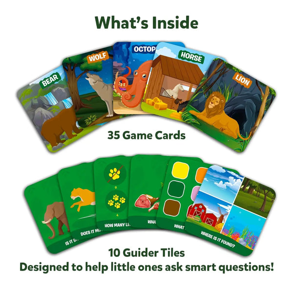 Guess in 10 Junior: World of Animals | Trivia card game (ages 3-6)