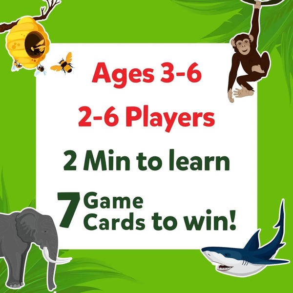 Guess in 10 Junior: World of Animals | Trivia card game (ages 3-6)