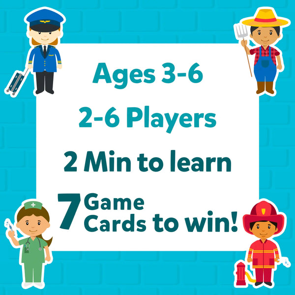 Guess in 10 Junior: Community Helpers | Trivia card game (ages 3-6)