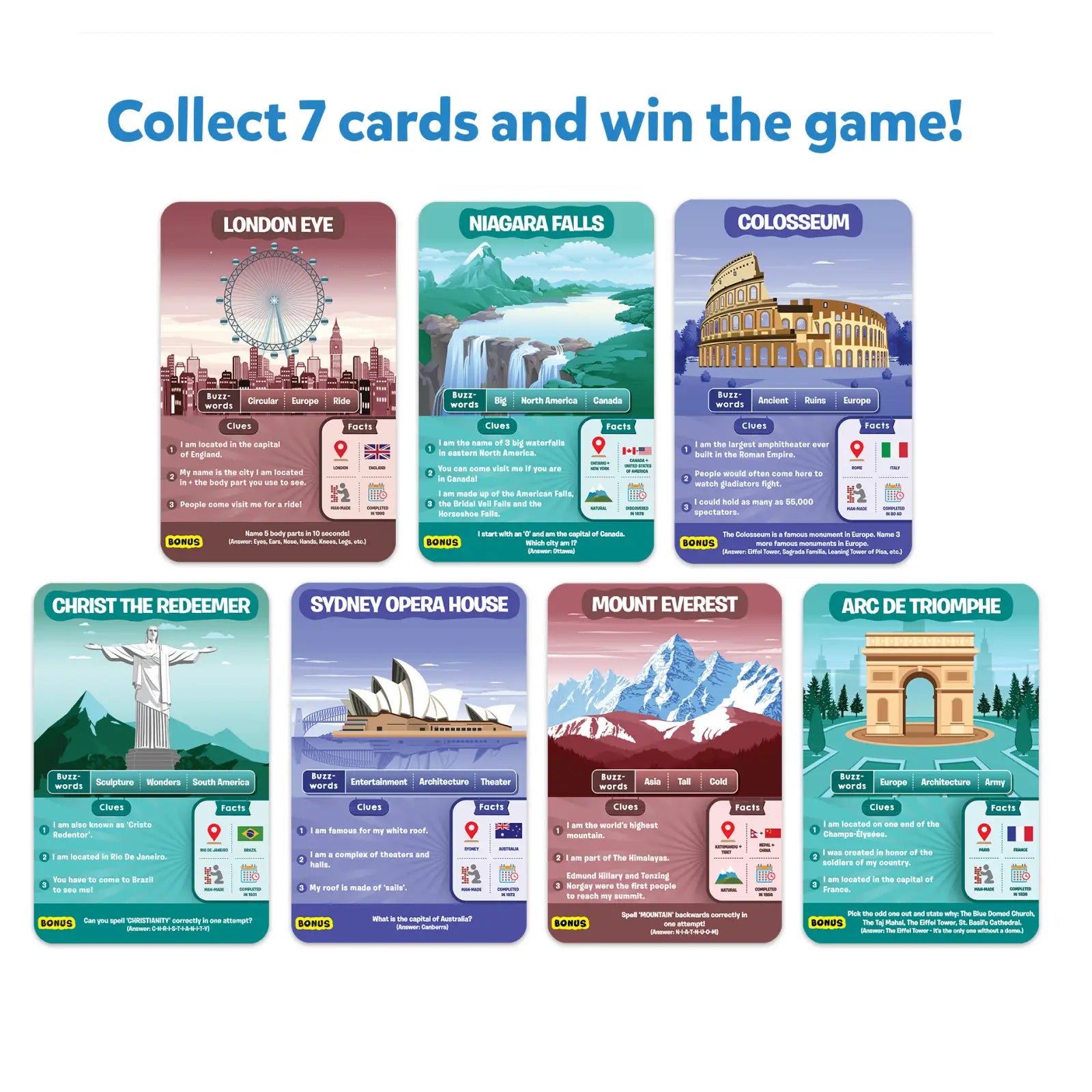 Guess in 10: Legendary Landmarks | Trivia card game (ages 8+)