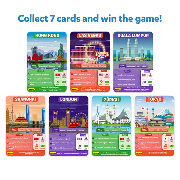 Guess in 10: Cities Around The World | Trivia card game (ages 8+)