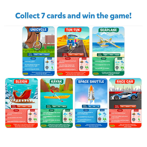 Guess in 10: Things That Go! | Trivia card game (ages 6+)