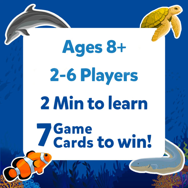 Guess in 10: Underwater Animals | Trivia card game (ages 8+)