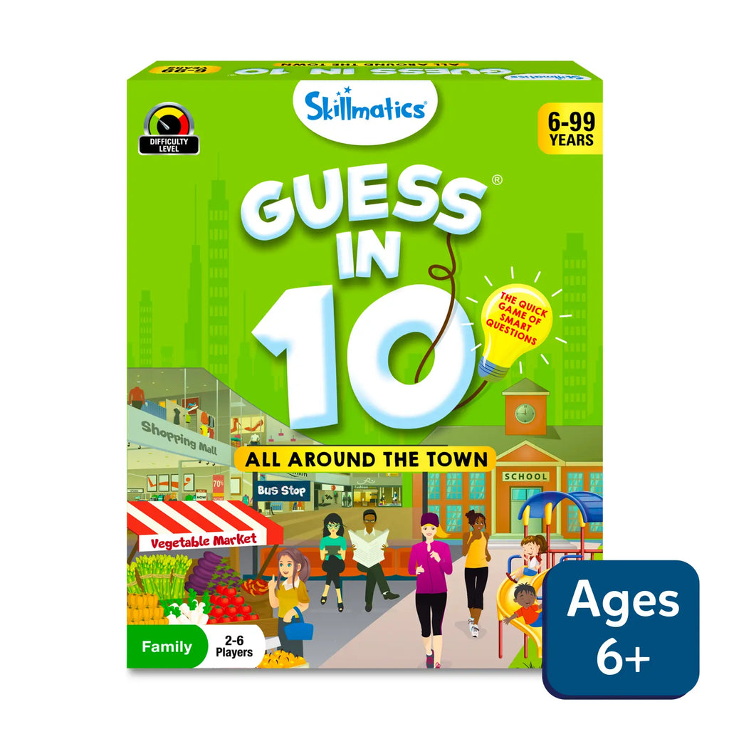 Guess in 10: All Around The Town | Trivia card game (ages 6+)