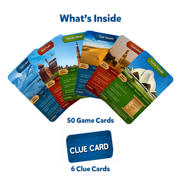 Guess in 10: Wonders of India | Trivia card game (ages 8+)