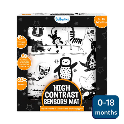 High Contrast Sensory Cloth Mat (0-18 months)