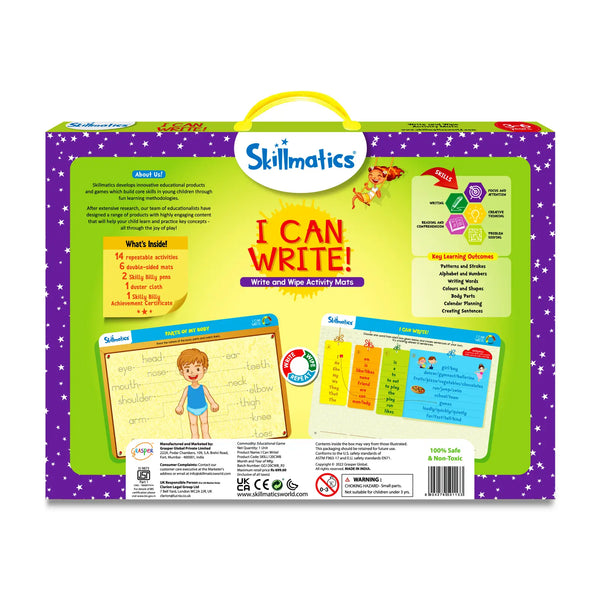 I Can Write | Reusable Activity Mats (ages 3-6)