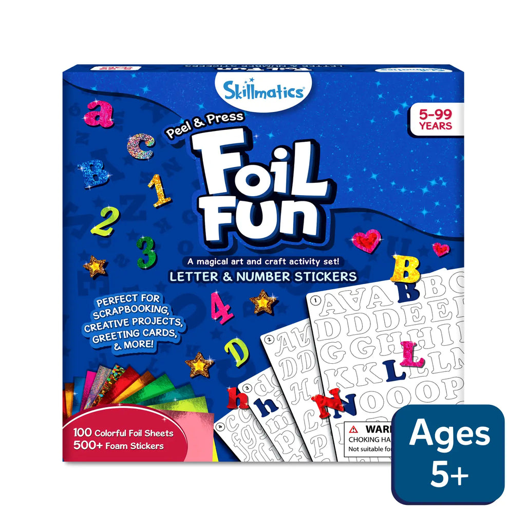 Foil Fun Letter & Number Stickers | No Mess Art Kit (ages 5+)