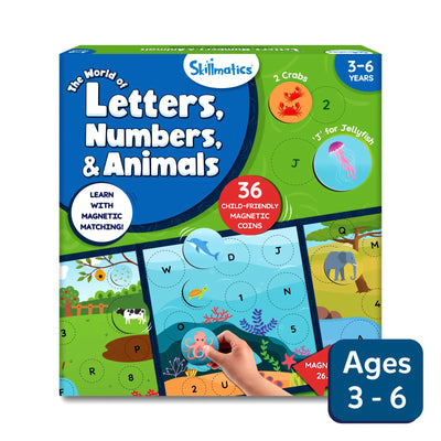 Letters, Numbers & Animals | Magnetic Matching Activity (ages 3-6)