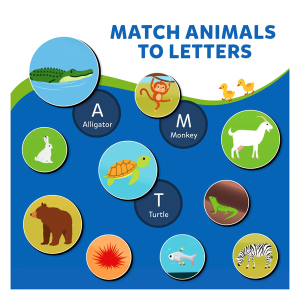 Letters, Numbers & Animals | Magnetic Matching Activity (ages 3-6)