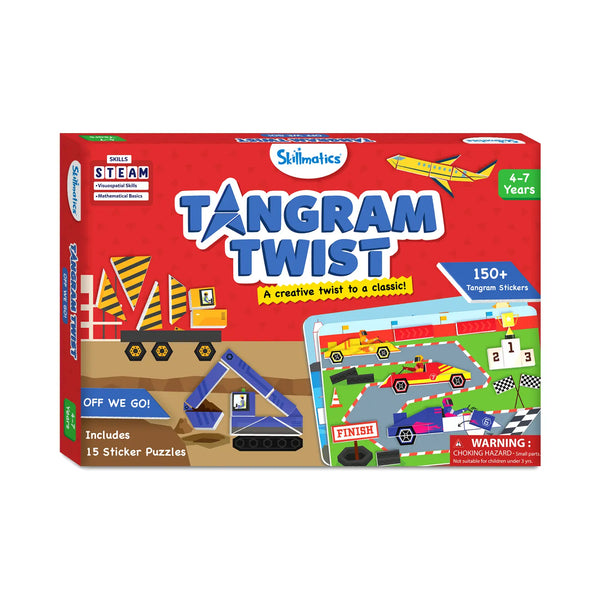 Tangram Twist - Off We Go! | No Mess Sticker Art (ages 4-7)