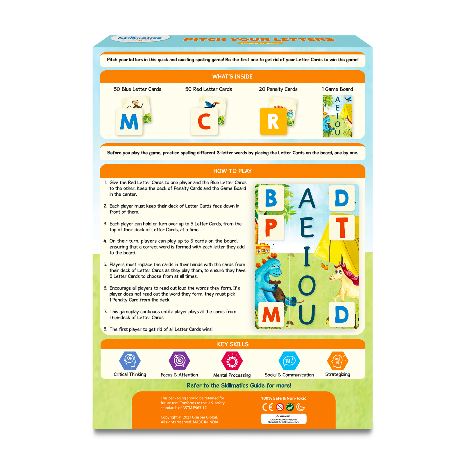 Pitch Your Letters - & Learn to Spell | Pack of 5  (ages 5+)