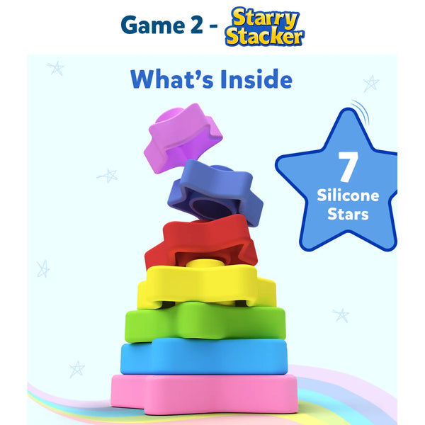 Colourful Stack and Read Combo (Ages 6m-4y)