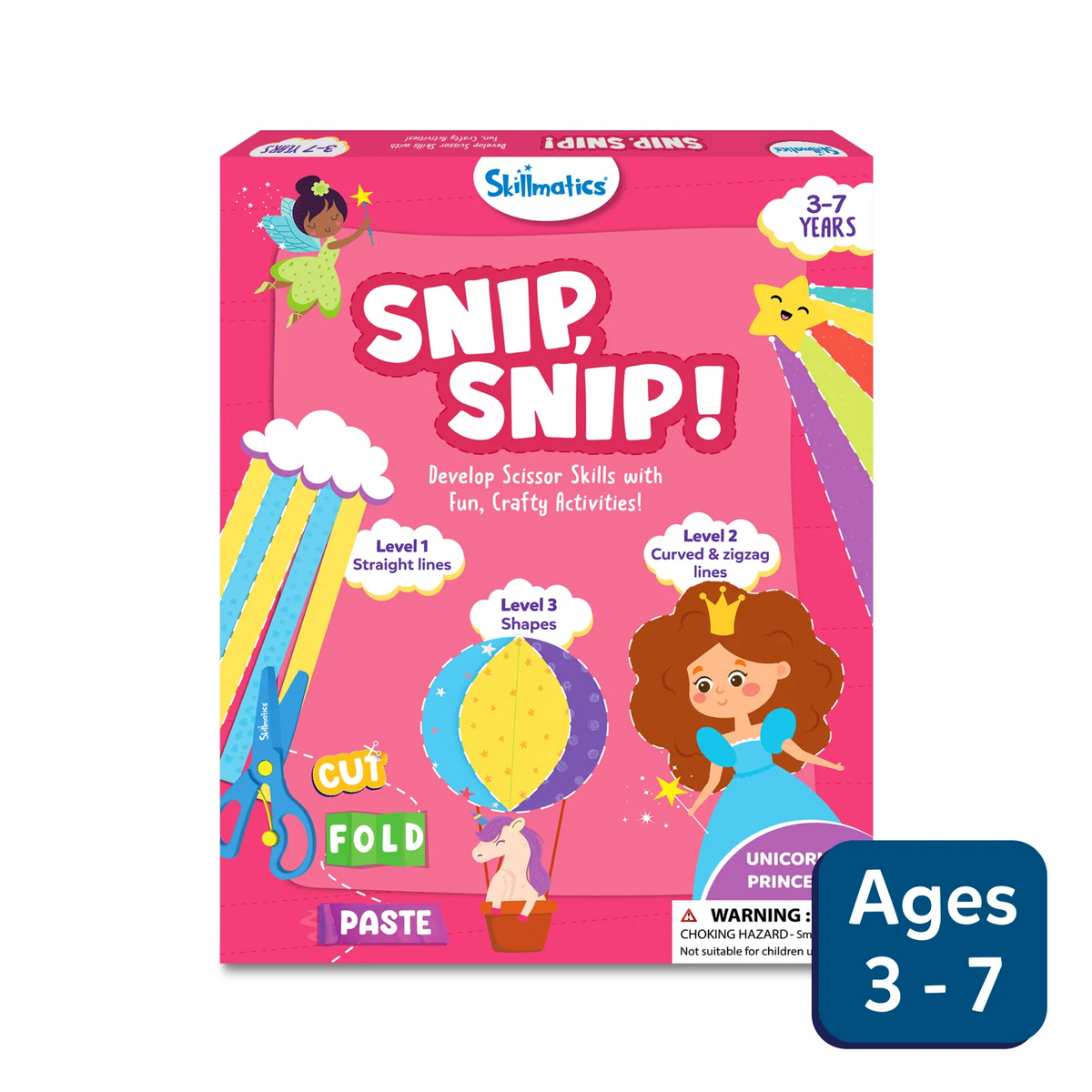 Snip Snip: Unicorns & Princesses | Art & Craft Activity Kit (ages 3-7 ...