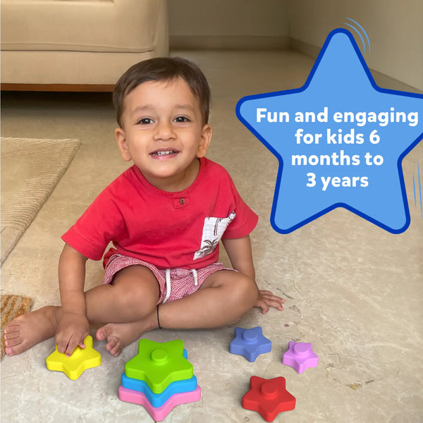 Starry Stacker | Silicone Stacking Toy (Ages 6 months - 3 years)