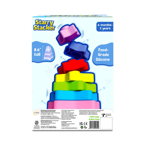 Starry Stacker | Silicone Stacking Toy (Ages 6 months - 3 years)