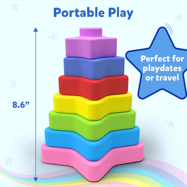 Starry Stacker | Silicone Stacking Toy (Ages 6 months - 3 years)