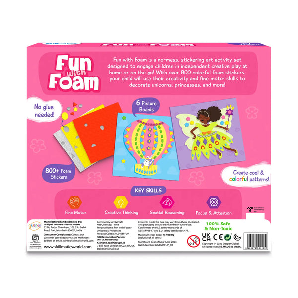 Fun with Foam: Unicorn & Princesses | No Mess Sticker Art (ages 3-7)