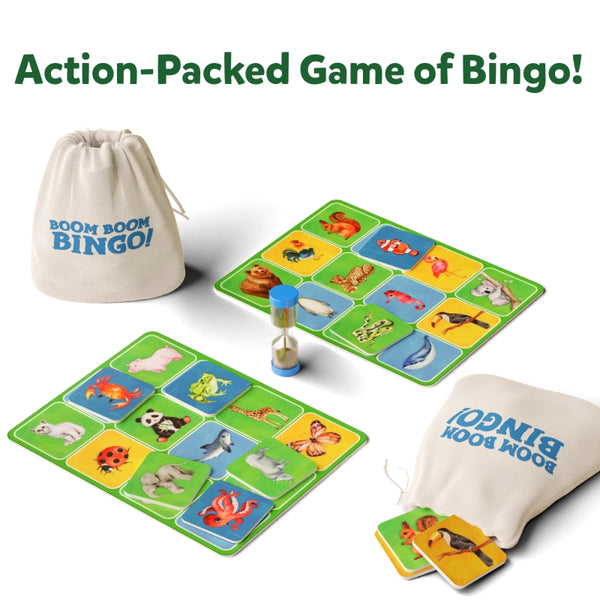 Boom Boom Bingo! Board Game: Animal World (ages 4-7)