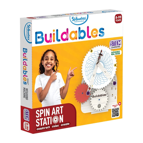 Buildables Spin Art Station | STEM construction toys (ages 8+)